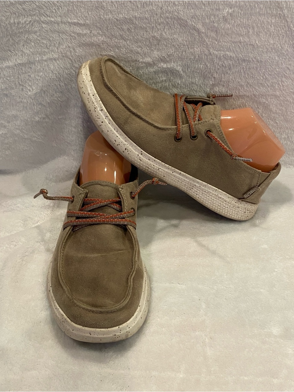 BOBS Skechers Skipper Sandbar Social Oxford Walking Sneakers Taupe Size 9.5 VGC